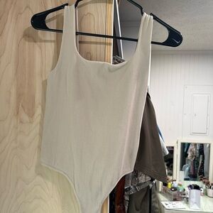 Tan tank top bodysuit